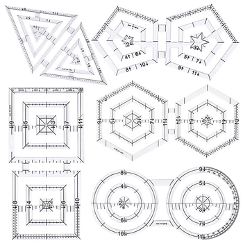 MIUSIE Acrylic Quilting Ruler Template – Inch Patchwork Measuring Tool for DIY Sewing 1