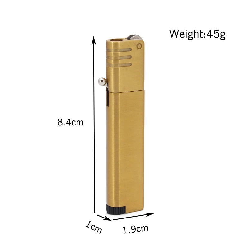 Butane Gas Lighter Cigarette Lighter Jet Lighter Refillable Windproof Butane Gas Grinding wheel Flint Lighter Blue Flame Torch