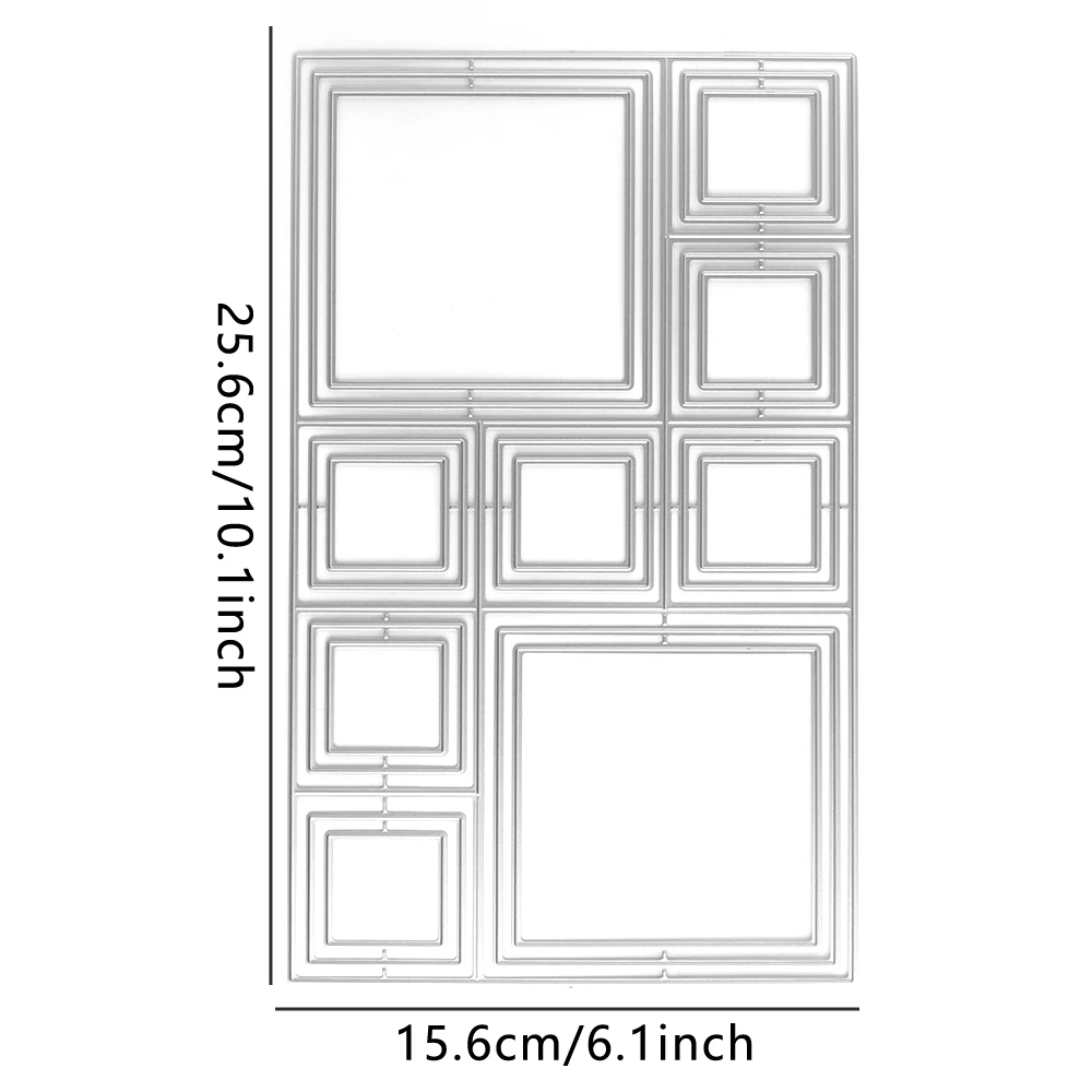 CYFUN DESIGN Set Di 4 Fustelle In Metallo Con Bordo Smerlato - Per Scrapbooking, Biglietti E Goffratura