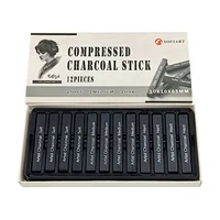 12 Pcs/box Square Sketch Charcoal Stick Compression Drawing Charcoal Chalk Drawing Strips Student Art Painting Supplies 1