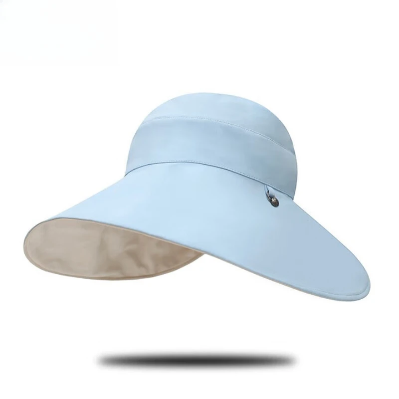 Summer Fishing Hat, Fisherman's Hat, Sunscreen Hat, Beach Hat, Large Brim, UV-blocking Sun Hat, Large Brim Hat - Deep Sea Blue