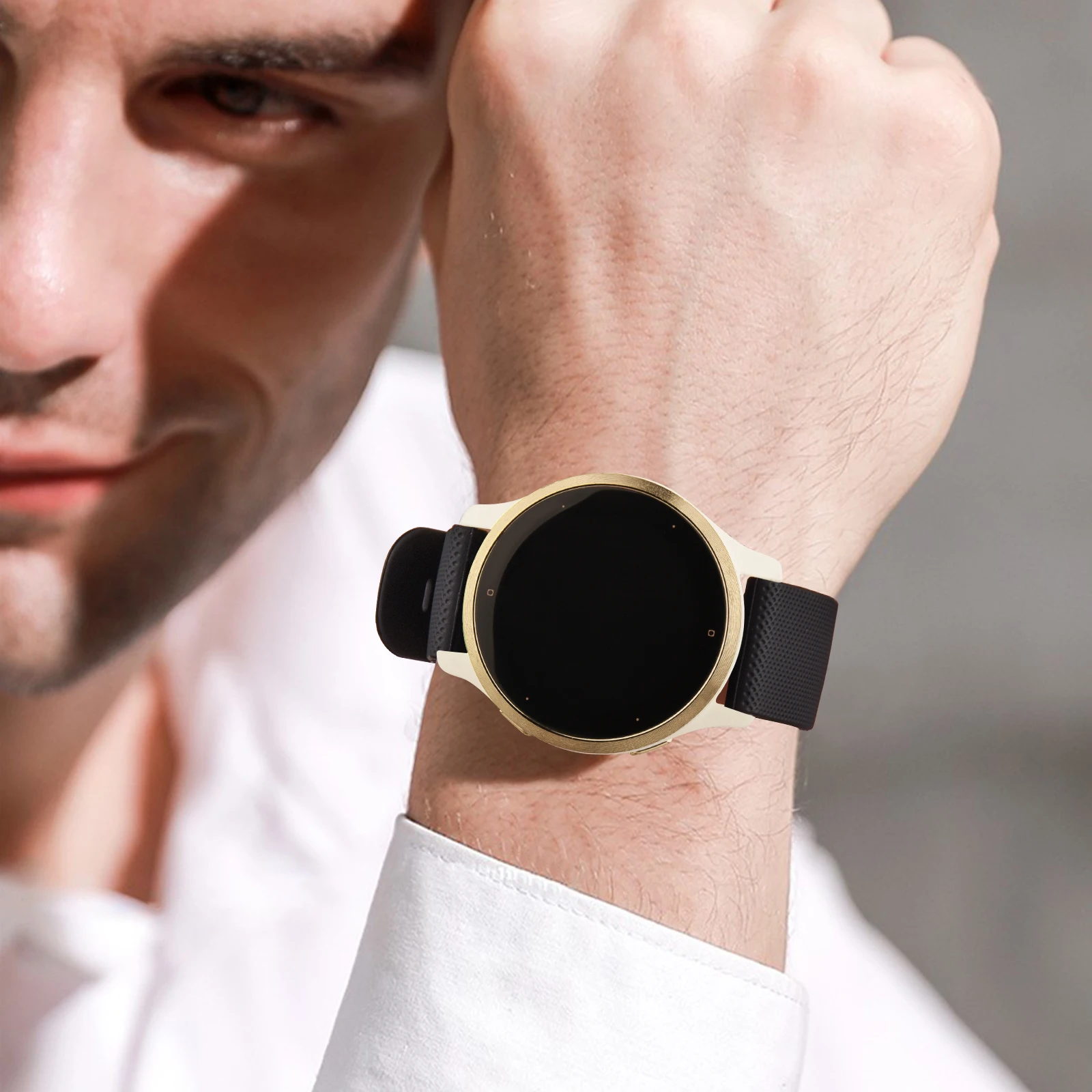 Elegant 18mm Silicone Watch Strap