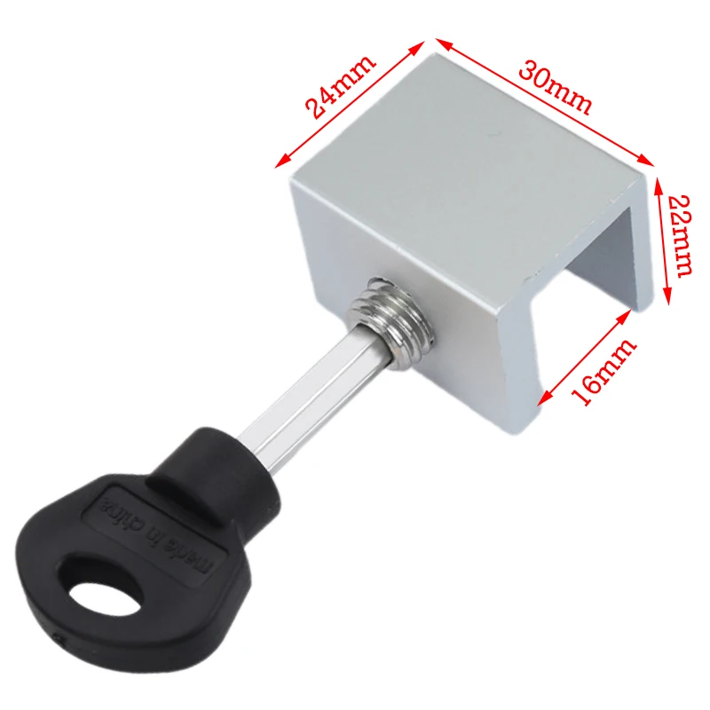 2Pcs Aluminum Window Lock Locator Adjustable Sliding Window Lock Stopper Safety Locks Anti-theft Door Home Hardware Parts