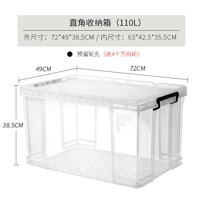 Transparent Storage Box, Plastic Right Angle Large Capacity Storage Box,  Clothes, Toys, Quilt, Extra Large Pressure Resistant Or - AliExpress