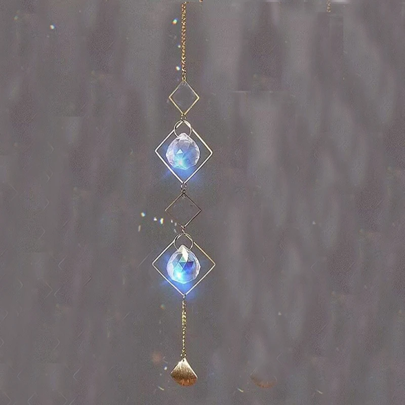 1PCS AB Crystal Suncatcher Window Sun Catchers Hanging Drop Pendant Rainbow Maker Home Garden Decoration 2