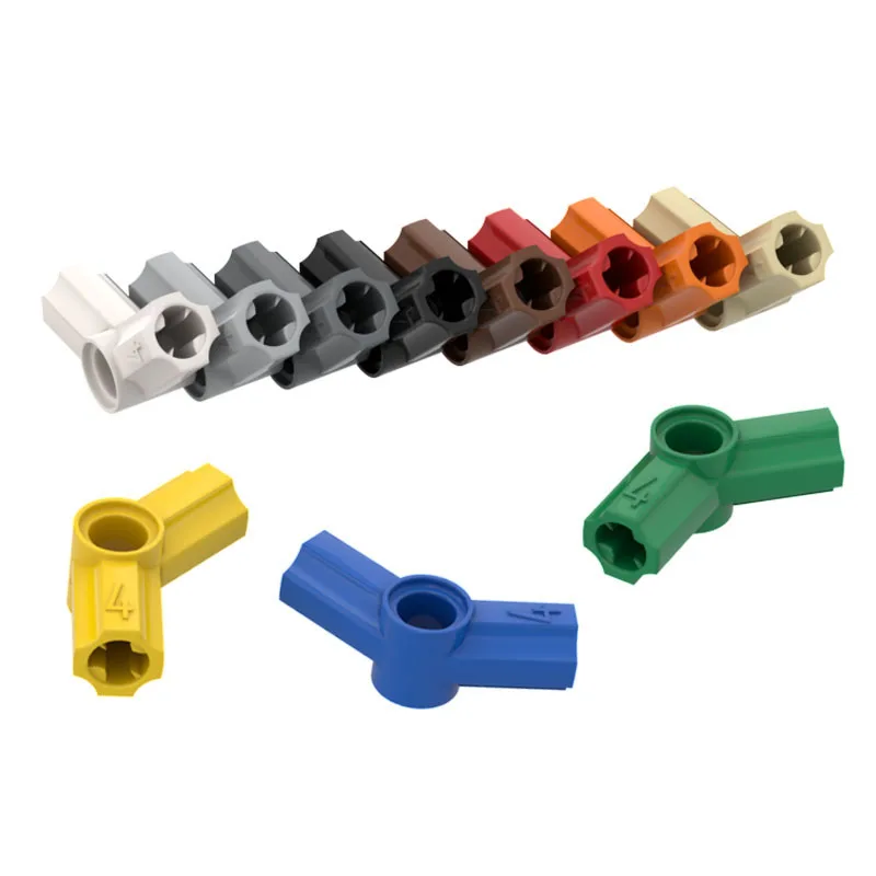 10 Pz Moc Brick Parts 32192 42156 High-Tech Axle And Pin Connector Angolato #4 - 135 ° Compatibile Building Block Particella Giocattolo Per Bambini