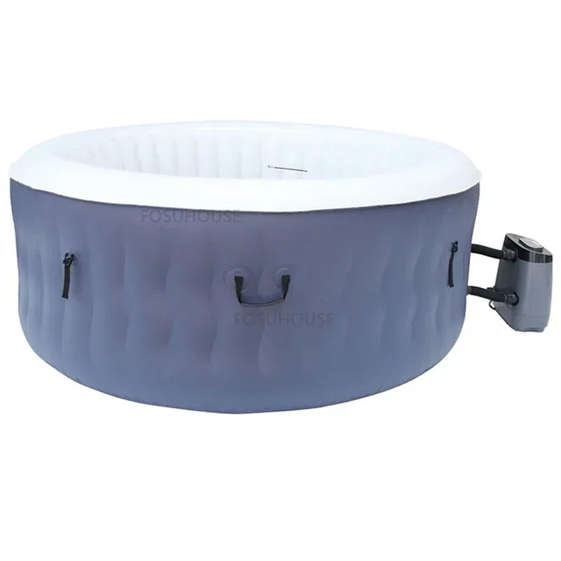 Round Hydromassage Bath Household Bathtubs Whirlpool Inflatable Folding Adult Portable Bathtub Whirlpool Massage Bathtub 3
