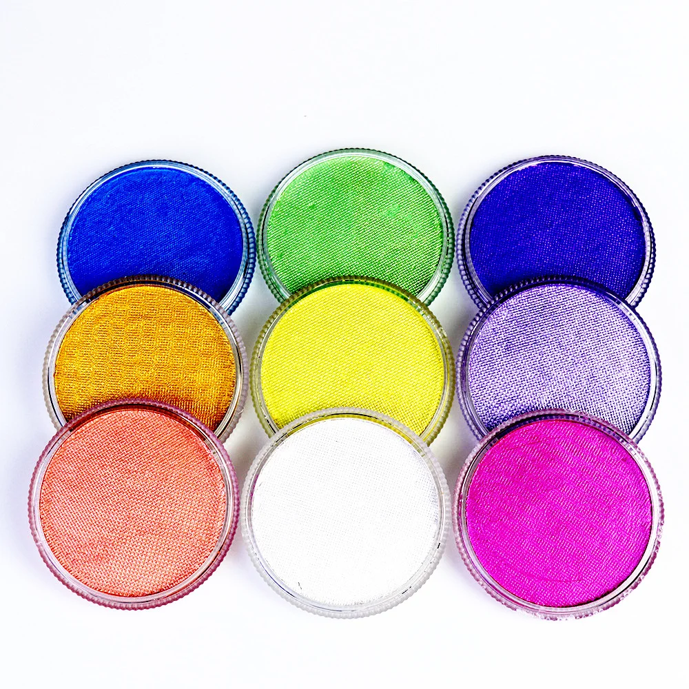 Non Toxic Water Activated Face Paint Makeup Pearly Metallic Color Party Christmas Cosplay 30g Easily Washable Body Painting 5