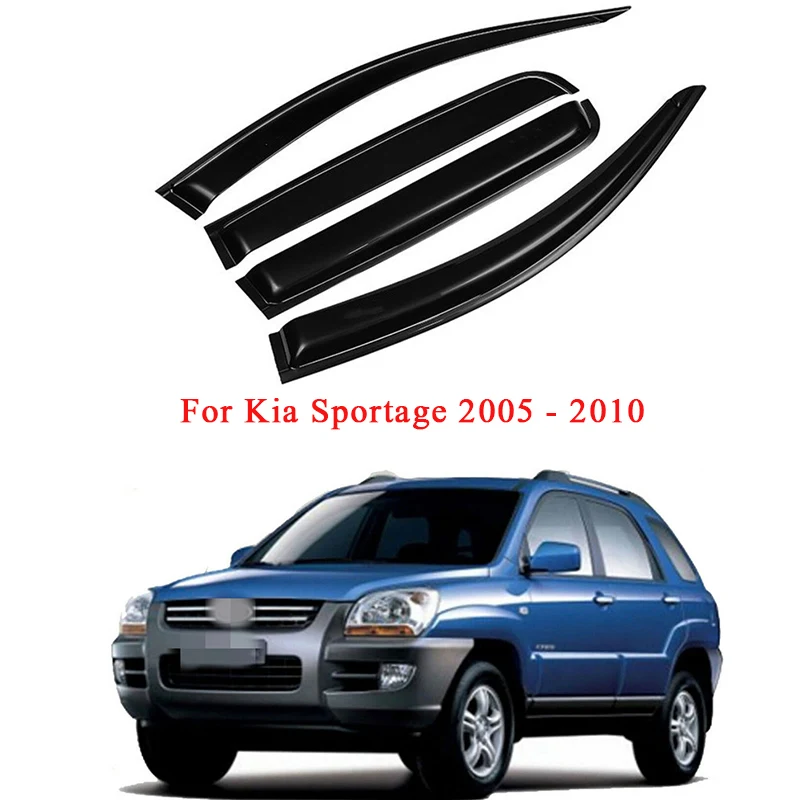 

Навесы на окна автомобиля для Kia Sportage 2005-2010, козырек для двери, защита от ветра, дождя, солнца, дыма, дефлектор, дождевик для вентиляционного отверстия