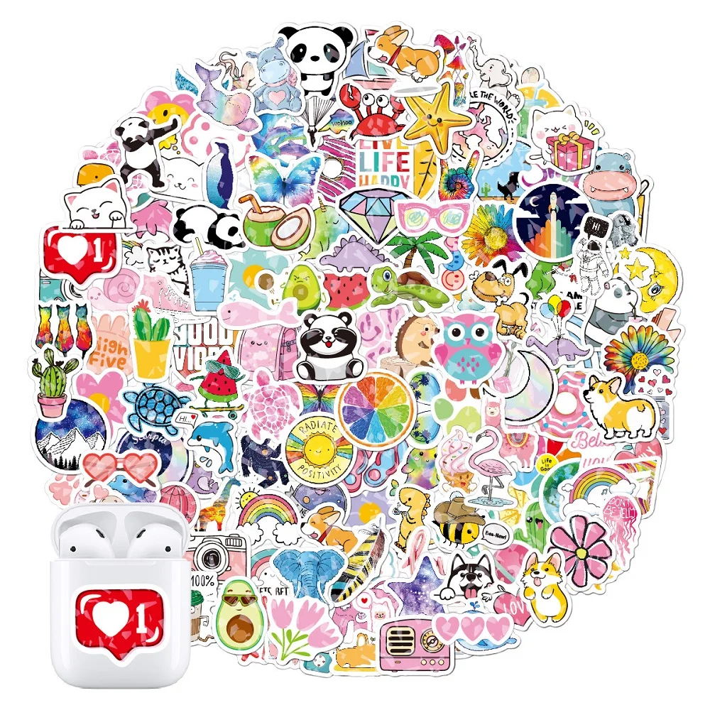 

Diy Cute Plant Flower Animal Cartoon Sticker Diary Mobile Phone Laptop Cup Home Decor