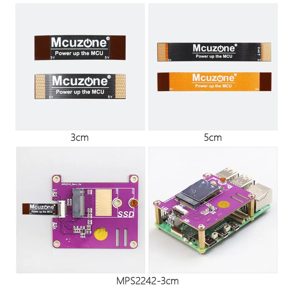 라즈베리 파이 5 용 PCIE 케이블, PCIE 90R 차동 임피던스 매칭, M.2 Nvme SSD 매칭, 16 핀, 0.5mm 간격