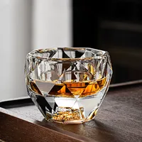 1PC 50ML Shot Glasses Diamond Faceted Double Bottom Crystal Glass Cup for Whiskey Espresso Tea Cup Bar Light Luxury Drinkware 3