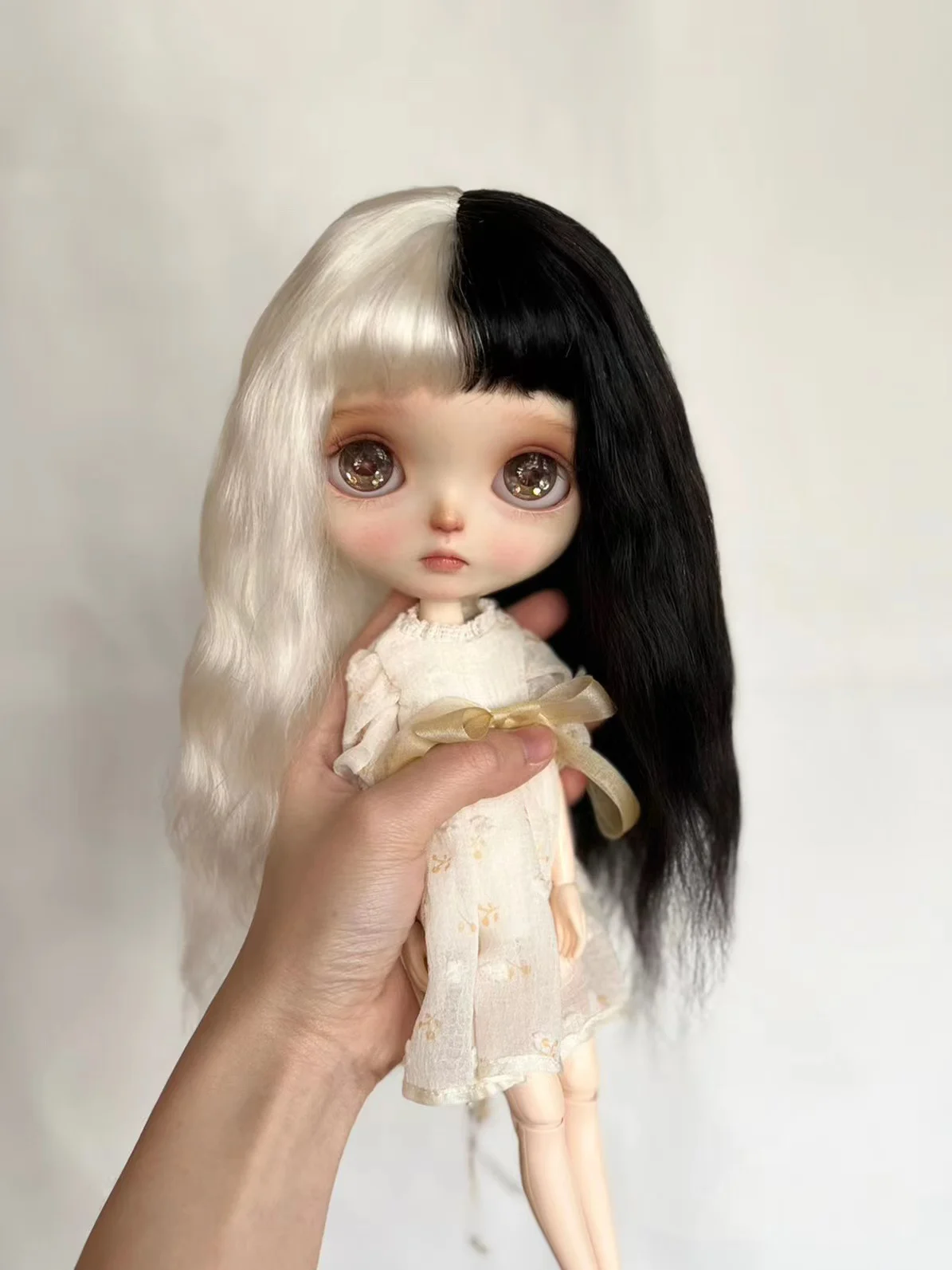 

BJD Blythe wig Mohair Color matching hair Specifically increase hair density Fit 9-10inch head circumference Qbaby