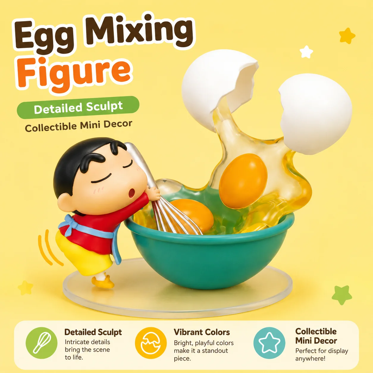 Crayon Shinchan Cooking Helper Series Mini Figure Blind Box - Simpatico Giocattolo da Collezione a Tema Cucina, Decorazione da Scrivania, Regalo - immagine 2