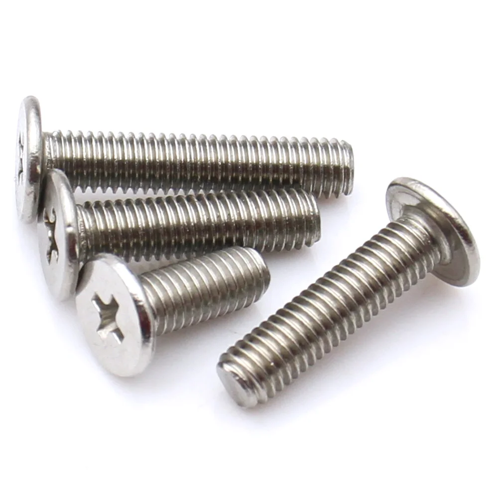 5pcs-200pcs 304 스테인레스 스틸 필립스 나사 초박형 로우 프로파일 크로스 머신 나사 볼트 M1.2-M8