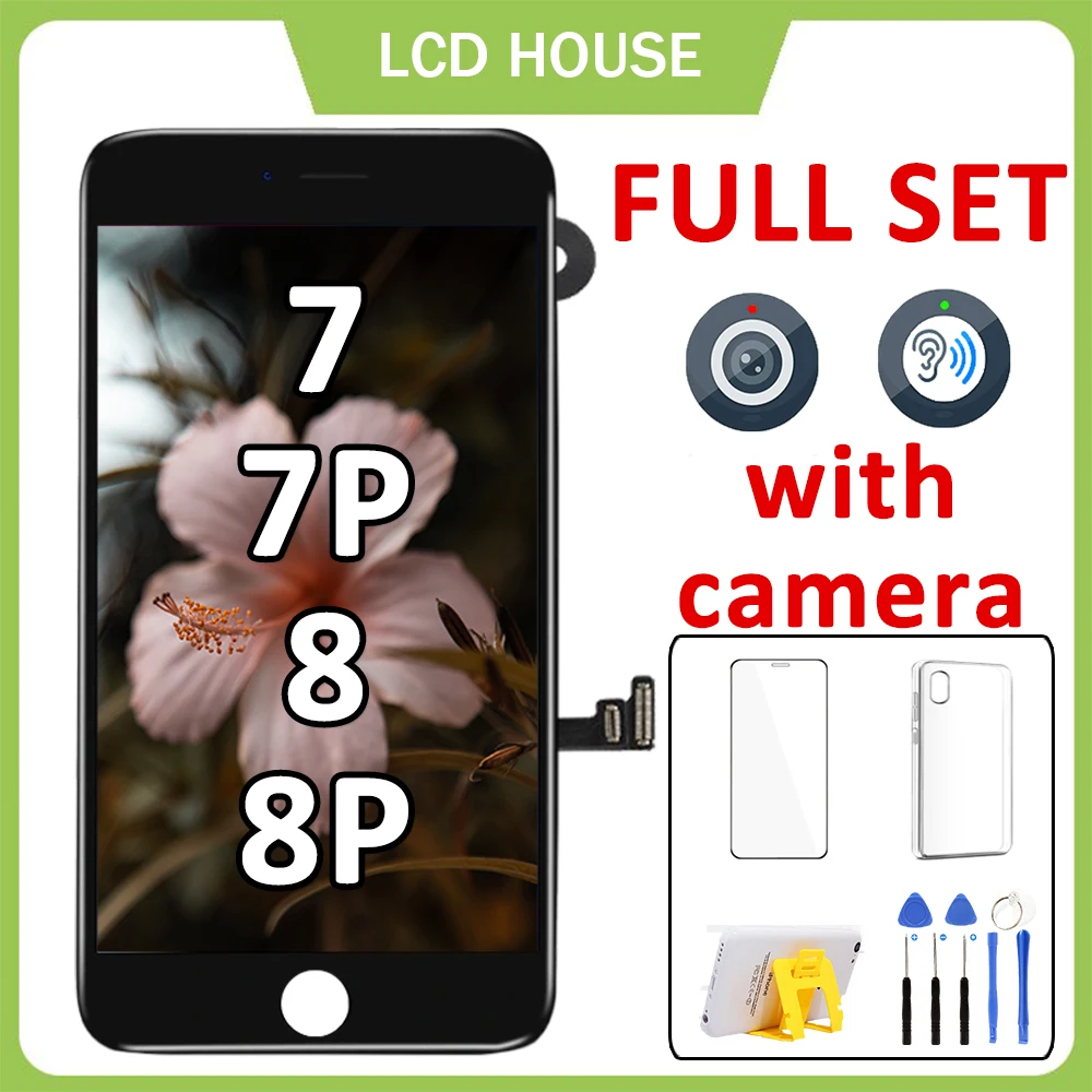 

LCD Screen For iPhone 7 8 Plus 7P 8P Full Set Display Replacement For iPhone SE 2020 Screen Touch Digitizer Assembly+Camera