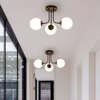 Plafonnier en Fer Forgé au Design Nordique Moderne, Luminaire Décoratif d'Nik, Idéal pour une Chambre à Coucher, un Salon ou un Couloir 4