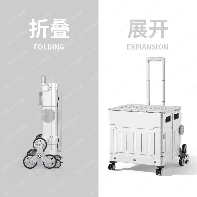 

Household Portable Trolley Trailer Pick-up Express Hand Buggy Trolley Folding Shopping Cart