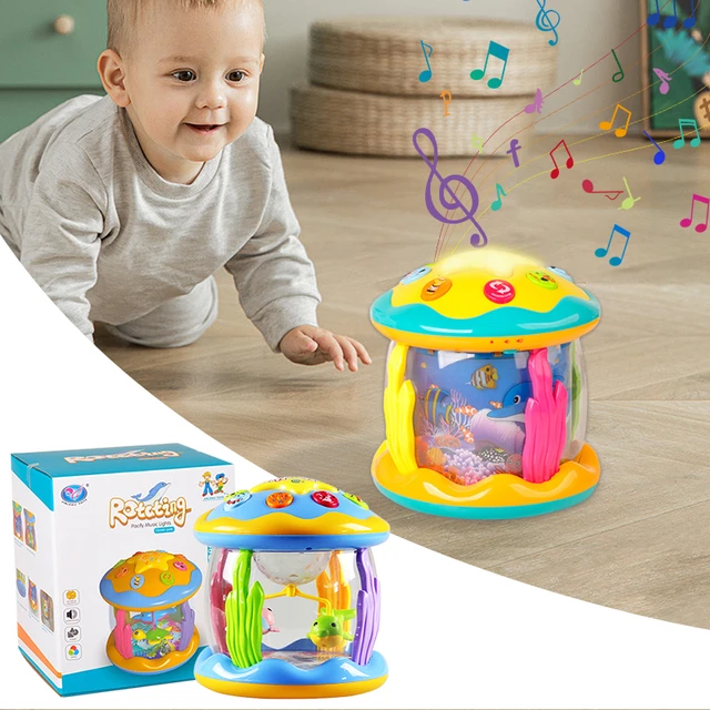Projecteur rotatif océan jouets pour bébés de 6 à 12 mois, jouets