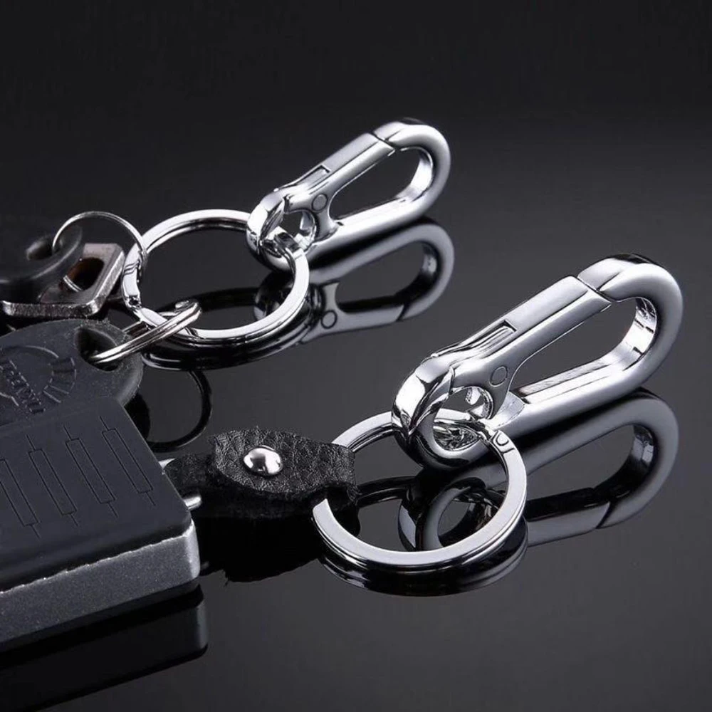 

Stainless Steel Buckle Quick Release Detachable Keychain Key Ring Belt Clip Holder Outdoor Hanging Hook Portable Car Accessories