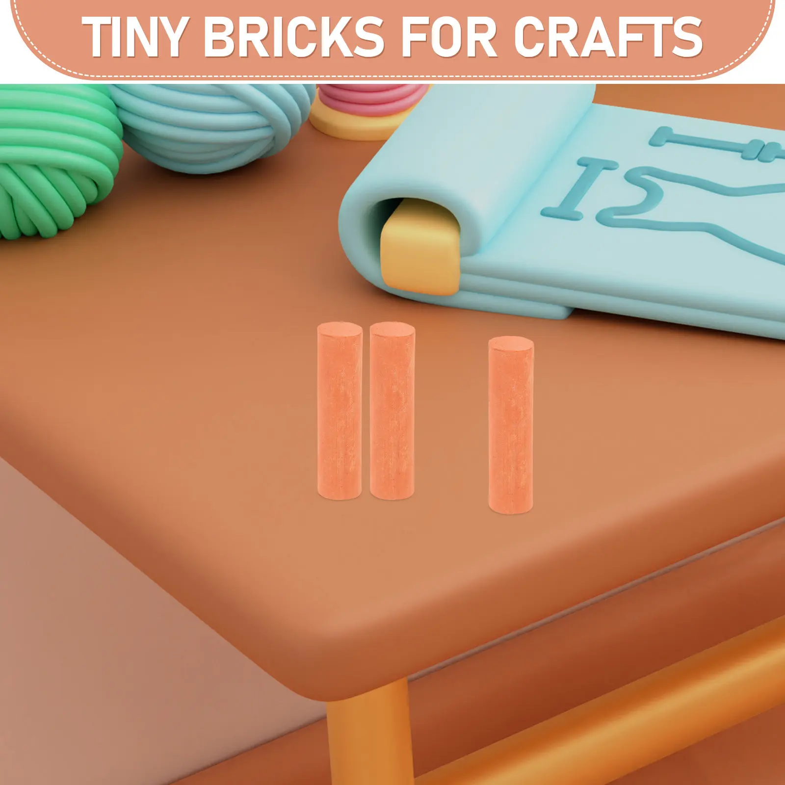 10Pcs 소형 점토 벽돌 원통형 현실적인 DIY 마이크로 조경 건설 공예품 건축 용품