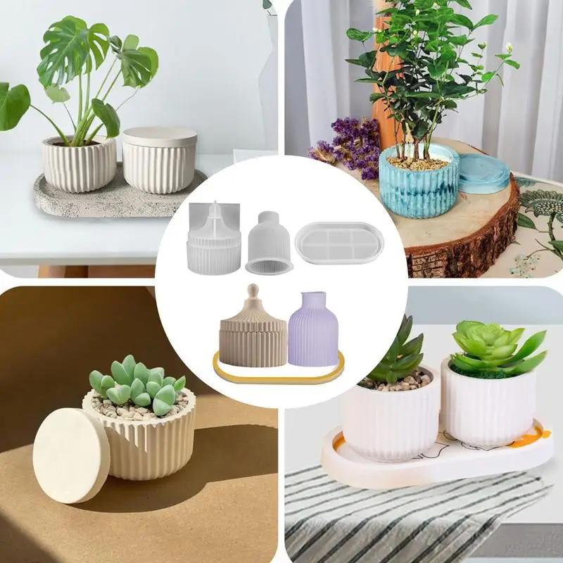 Silicone Flower Vase Molds for Creative Crafts