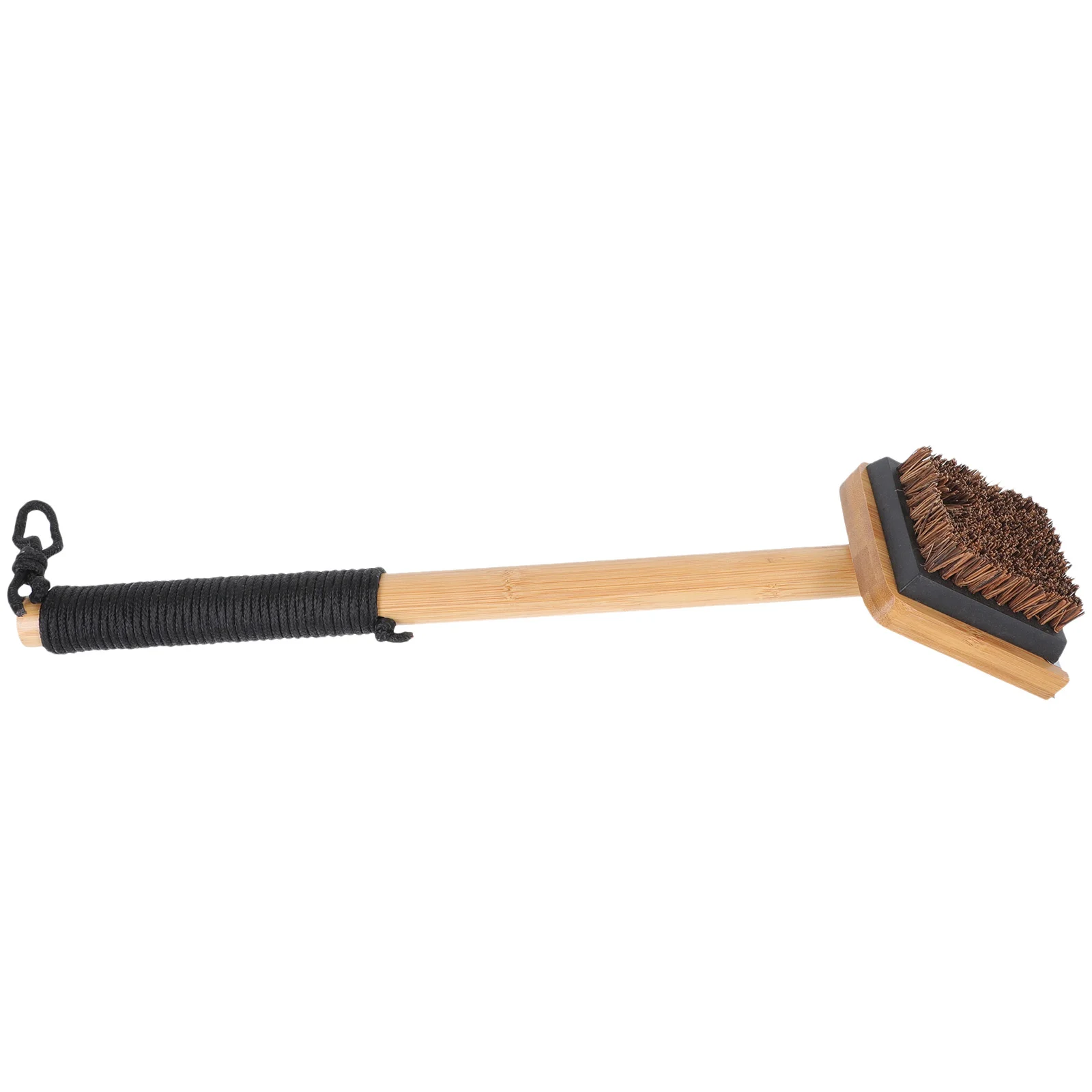 

1pc Long Bamboo Handle Practical Brush Cleaning Brush Rack Cleaner for Grill