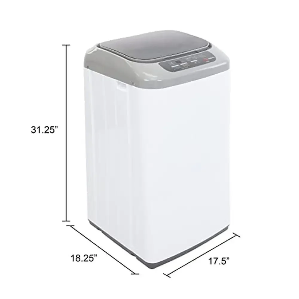 Compact Washer with 8 Automatic Cycles Portable Laundry Machine with Sink Attachment Apartment Friendly Easy Operation Stainless 6