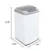 Compact Washer with 8 Automatic Cycles Portable Laundry Machine with Sink Attachment Apartment Friendly Easy Operation Stainless 6