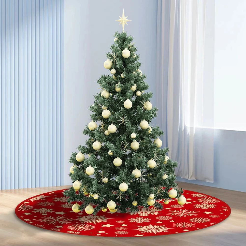 Description Picture 5 of item60/90CM Cartoon Christmas Tree Skirt Crafts Tree Surround Base Set Merry Christmas Decorations for Home Xmas Ornaments Navidad