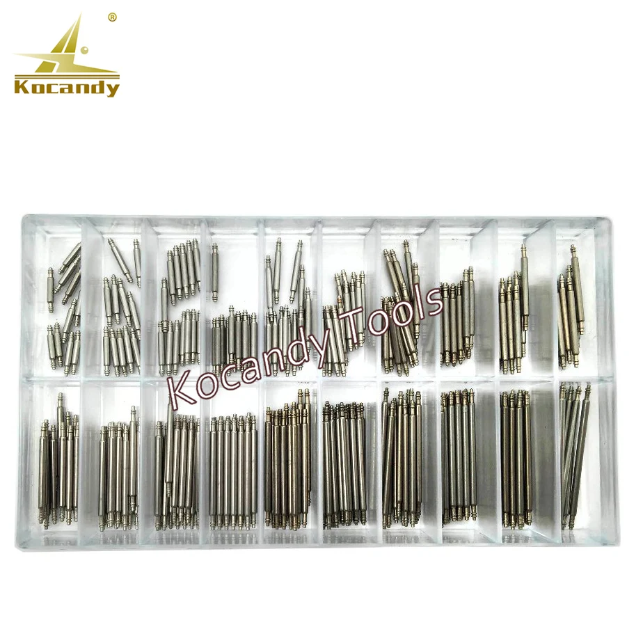 Watch Repair Tool 300 pcs Stainless Steel Double Flanges 8-28mm Watch Band Spring Bars Strap Link Pins Tool Deal for Watchmaker