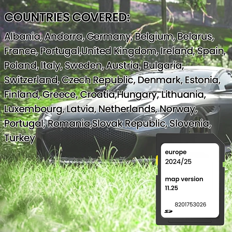 GPS Map Navigation SD Cards Navigation SD Card For Renault Carminat Version 11.25 853026 For Renault Megane Clio