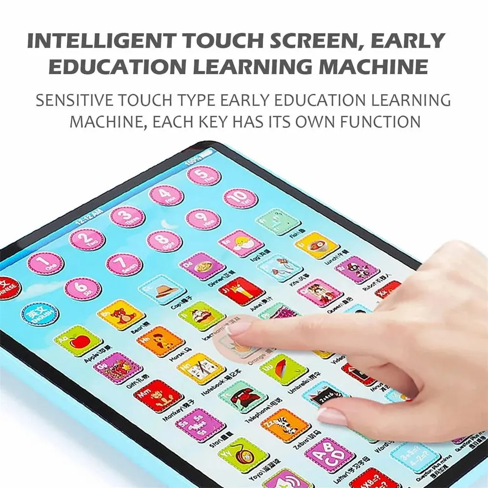 Learning Tablet Toy Chinese English Machine Electronic Touch Pad Interactive Learning Study Laptop Kids Educational