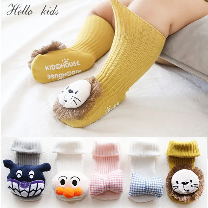 

Soft Cotton Baby Girls Socks Newborn Cartoon Animal Baby Socks Infant Baby Boy Socks Anti Slip Floor Sock Casual Style