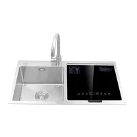 Ultrasonic 304 Stainless Steel Kitchen Automatic Fruit And Vegetable Washer Commercial Sink Freestanding Dishwasher 2