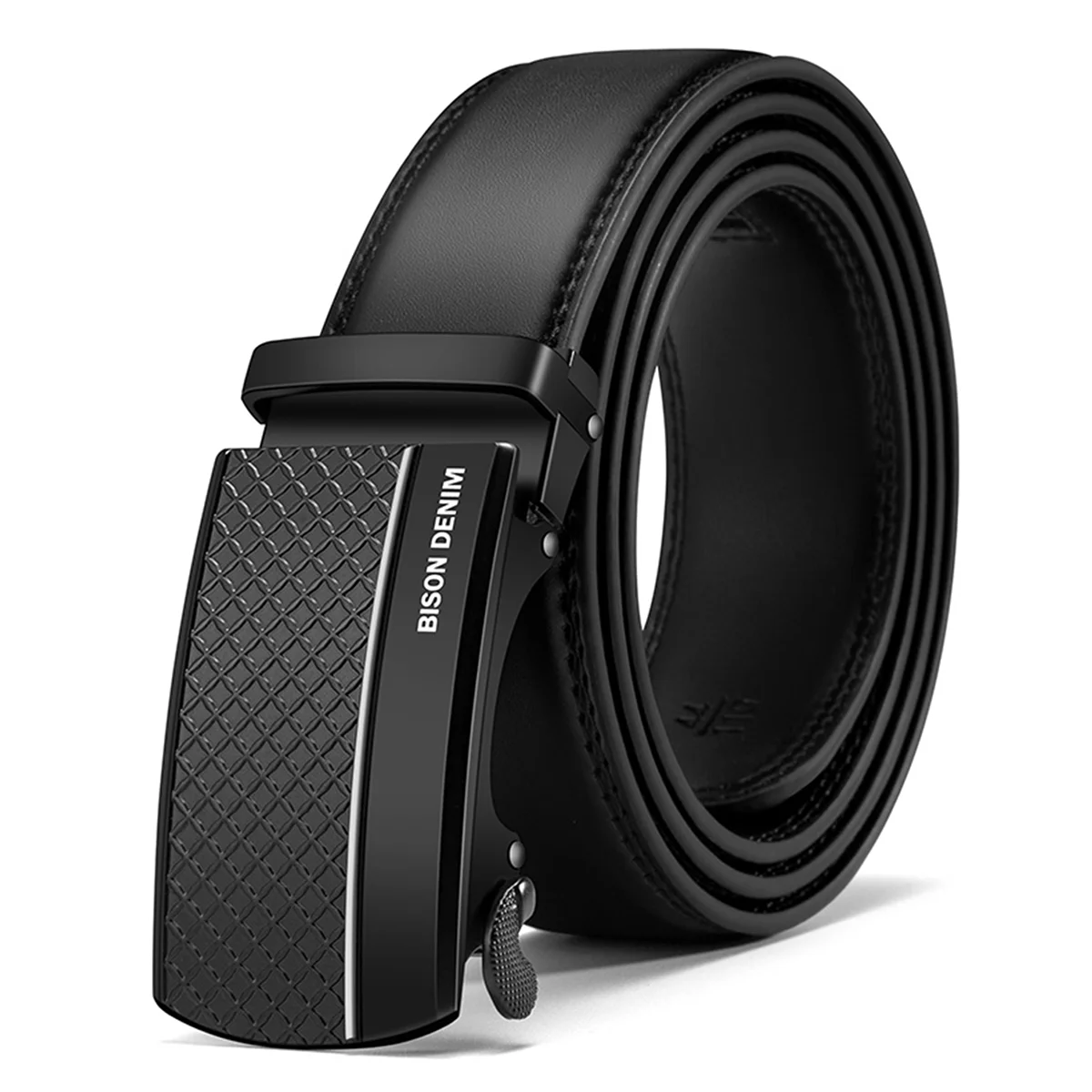 BISON DENIM Genuine Leather Luxury Men's Fashion Belt