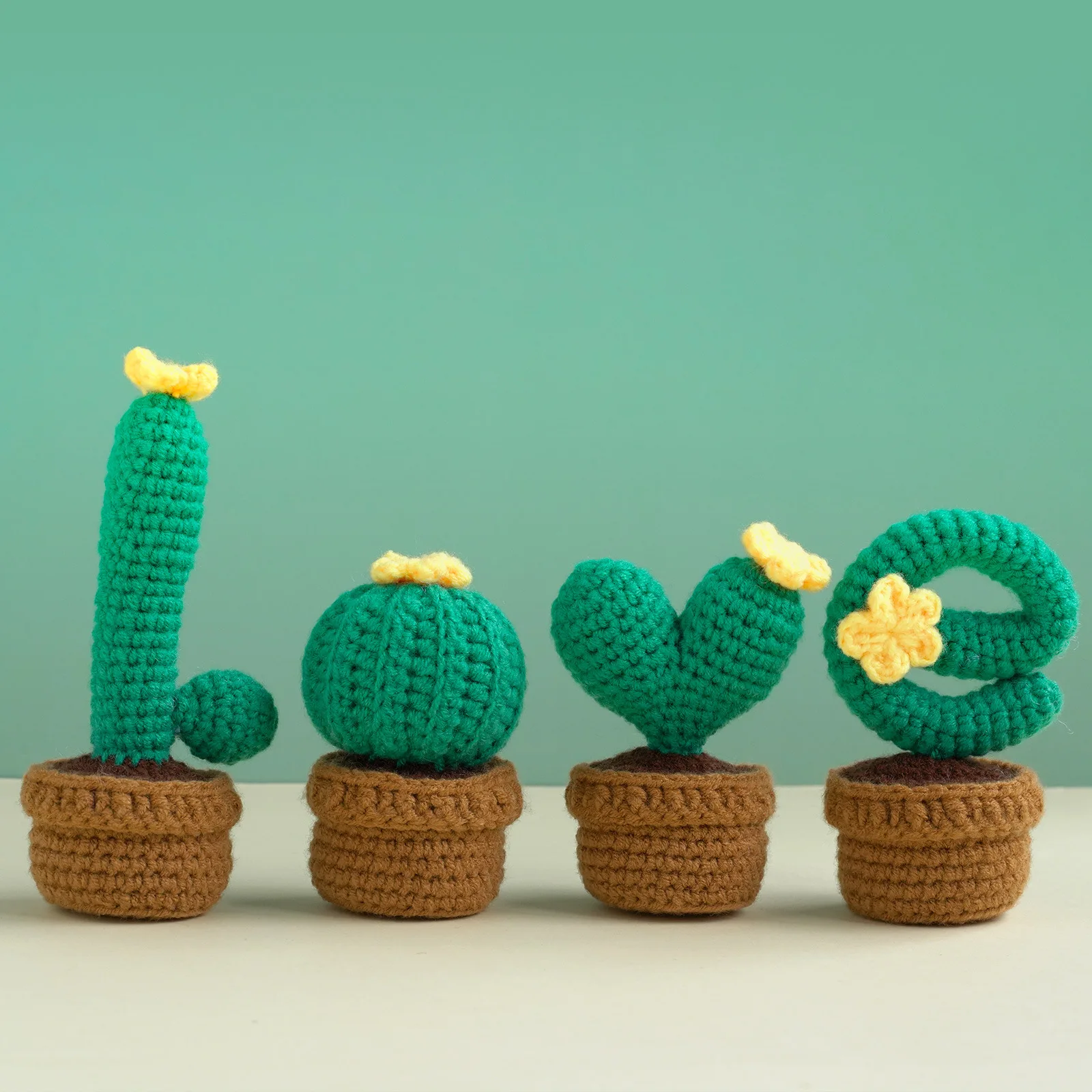 Crochet Kit for Beginners, Love Cactus, Potted Knitting Kit for Women, Starter  Kit with Video Tutorials, Easy Crochet Handmade - AliExpress