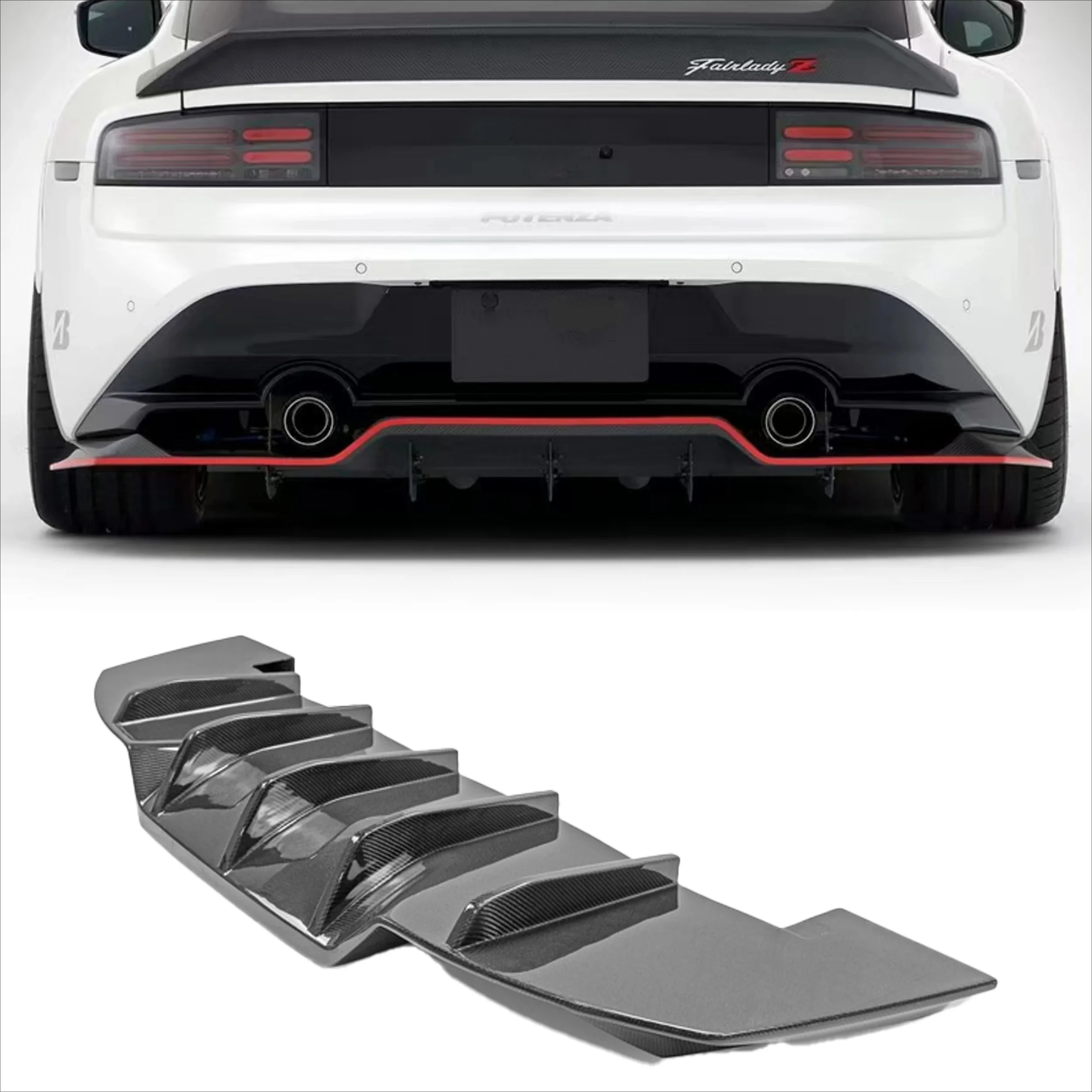 New Diffuser for NISSAN RZ34 FAIRLADY Z Late 2022+ EPA V Type Rear ...