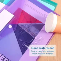 10/5pcs A4 Folders Plastic Envelopes Clear File Folder for Document Poly File with Label Pocket Snap Button for Office Organizer 3
