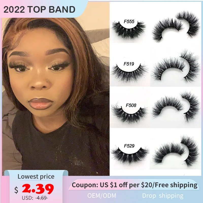 3D Mink Eyelashes 100% Cruelty Free Lashes Reusable Lashes Natural Wispy False Lashes Makeup Wholesale Strip Fluffy Cat Lash images - 6