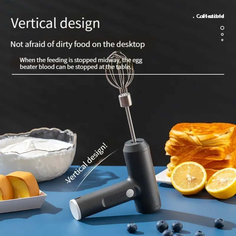 Drahtloser elektrischer Küchenmixer, tragbar, 3 Geschwindigkeiten, Schneebesen, Backen, Teig, Kuchen, Sahne, Mixer, Küchengeräte_voghion.com