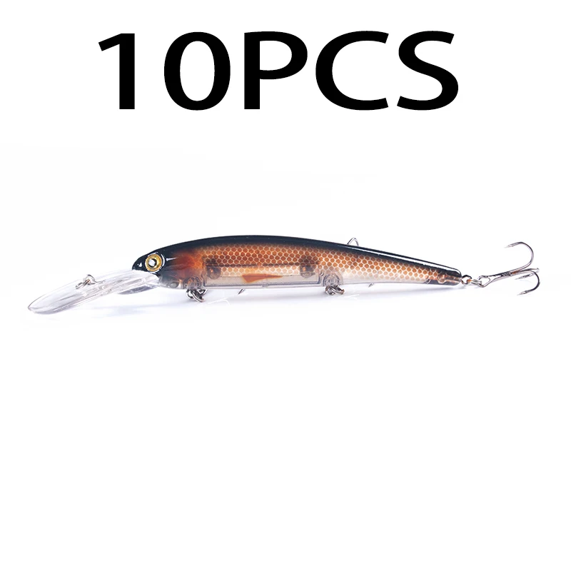 Deep Diving Minnow Wobbler Lure - Premium Fishing Bait for Bass, Pike, Walleye, and Perch
