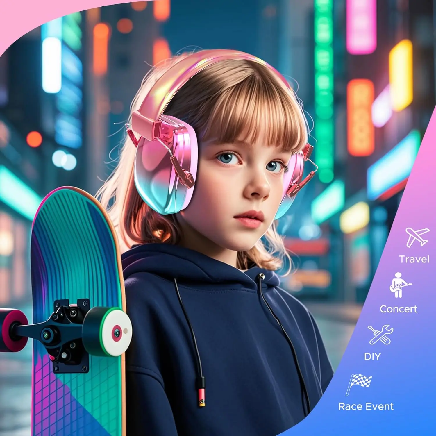 Cool Kids Noise Reduction Ear Muffs - Premium Hearing Protection