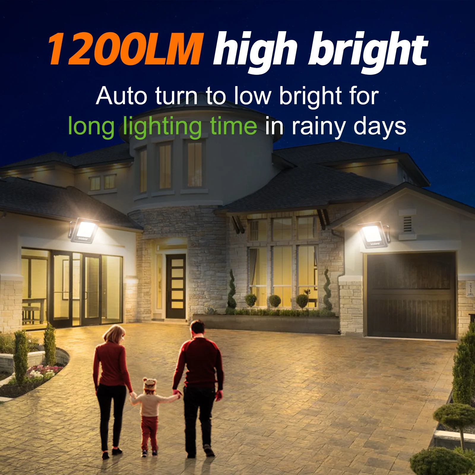 Solar Outdoor Lamp Solar Outdoor Light Super Bright Wall Solar Warm Light IP65 Waterproof Street Security for Many Outdoor Scenes
