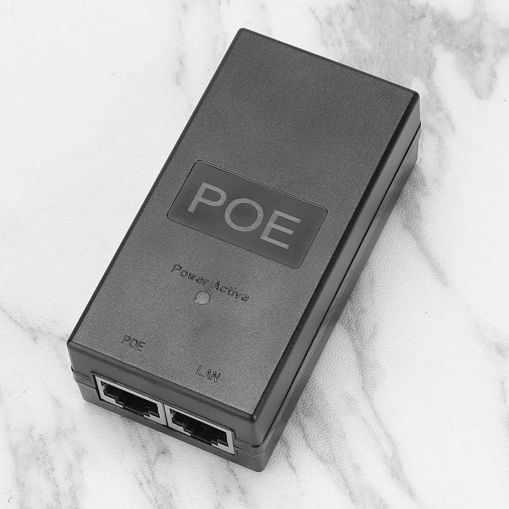 Alimentatore Poe Adattatore Cc 24V 0,5 A 24W Desktop Poe Iniettore Di Alimentazione Adattatore Ethernet Sorveglianza Cctv Accessori Adattatore Ca/Cc