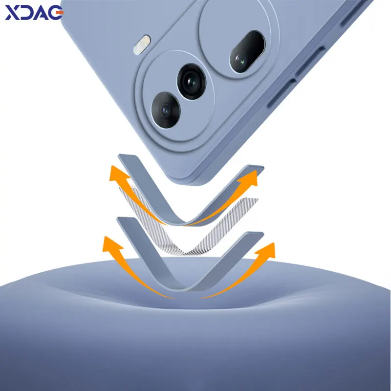 Premium Liquid Silicone Shockproof Phone Case with Internal Flocking