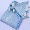 Personalized Baby Blanket Newborn Stroller Sleeping Dolls Custom Blanket With Name Animal Security Towel Gift Set 5