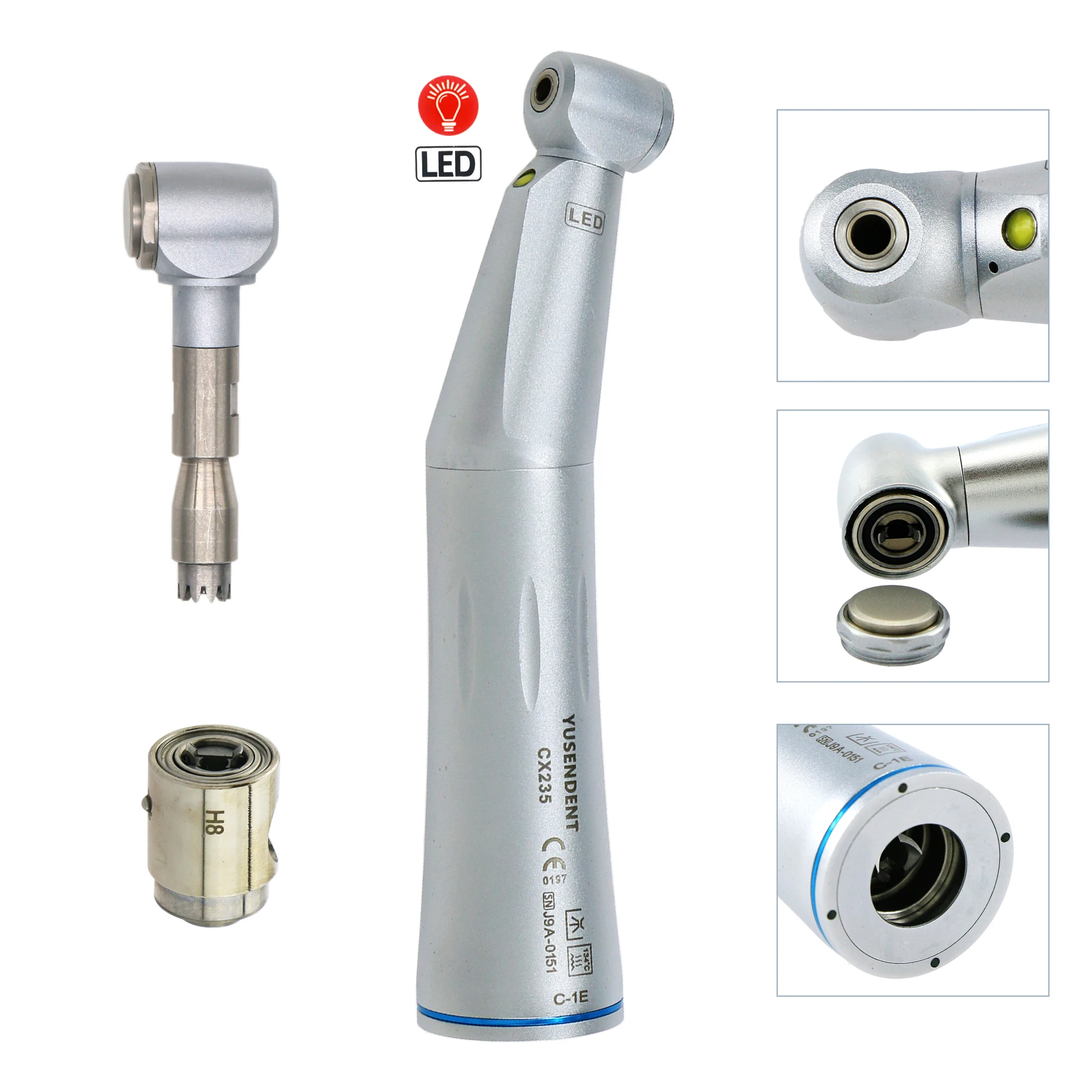 

NSK E Style COXO Dental Slow Speed Handpiece LED Handpiece Contra Angle Handpiece Internal Water Spray E Type Fit NSK KAVO