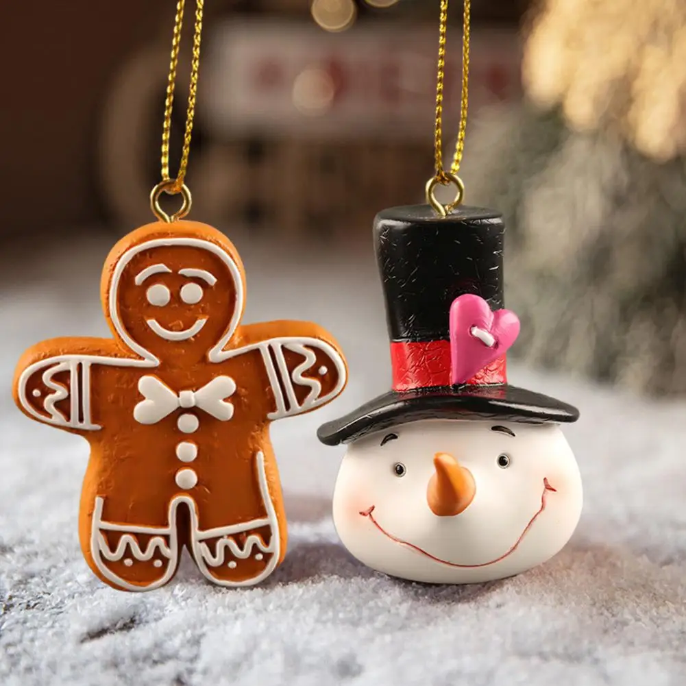 

Рождественские Подвески, рождественские украшения, очаровательное искусственное украшение 6, очаровательный мультяшный снеговик, Санта-Клаус