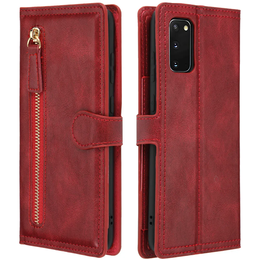 

Leather Wallet Case For Samsung Galaxy S20 S 20 Ultra Plus Luxury Flip Cover Coque Card Slots For Samsung S20 Plus Ultra
